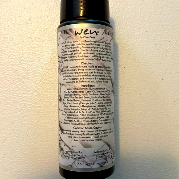 SOLD -WEN New/Never opened 7.5oz Moisturizing mouse. Pump incl. 3 sep fragrances - Picture 6 of 6